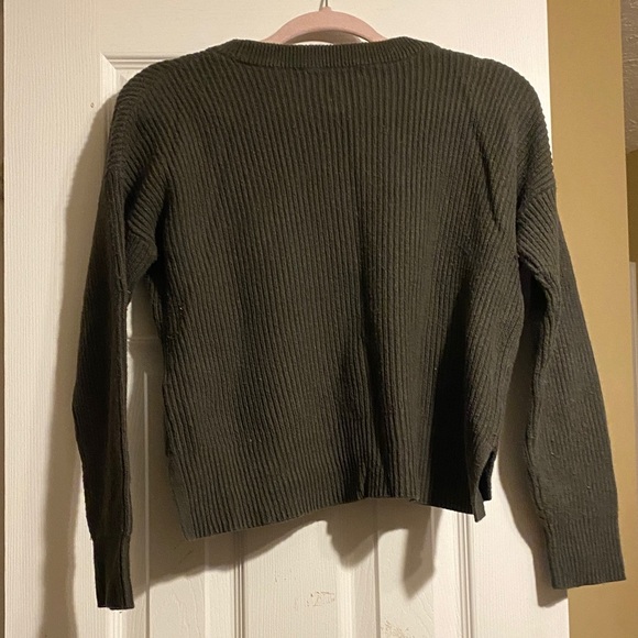 Madewell Dark Green Ribbed Sweater - Picture 3 of 3